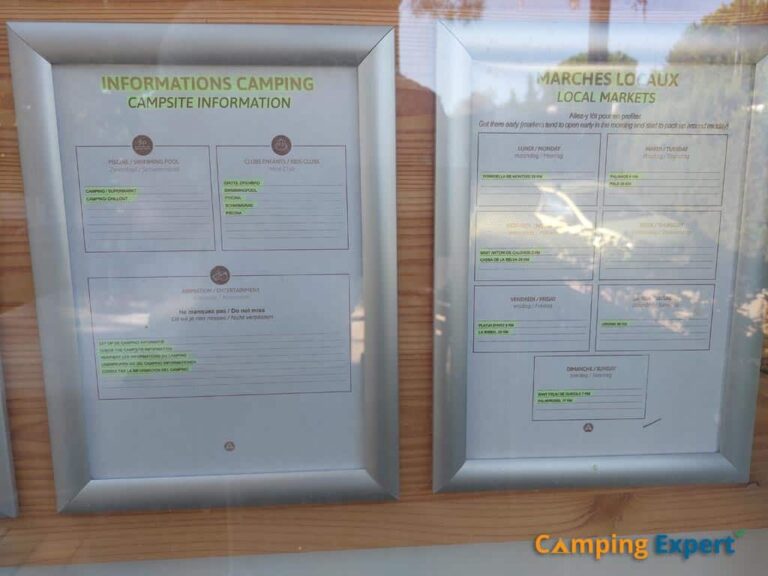 Informatiebord Camping Cala Gogo