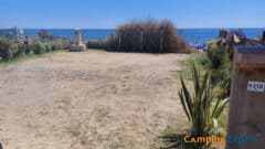 Camping Les Méditerranées Beach Garden Camping pitch Crand Confort 1st row sea view