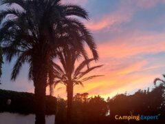 Zonsondergang vanaf Camping Playa Brava