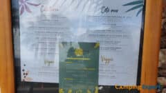 Restaurant Le Jardin des Sablons - menu card