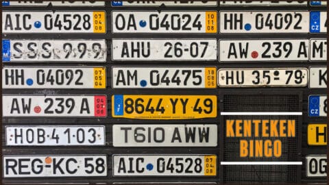 Car game license plate bingo