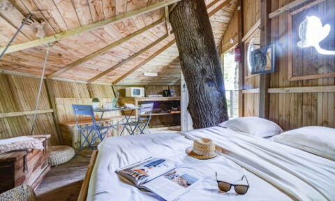 Special rental accommodation Treehouse bedroom