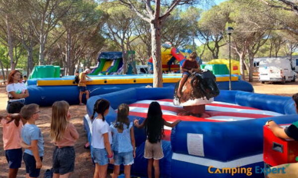Inflatable party at Camping Playa Brava