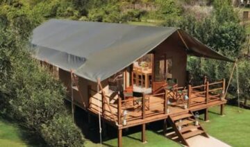 Camping Medrose glamping luxe cottage lodge